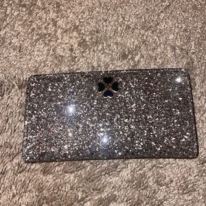 KATE SPADE Odette Glitter Gold Large Bifold Wallet